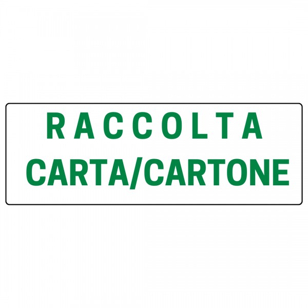 Etichetta raccolta carta e cartone